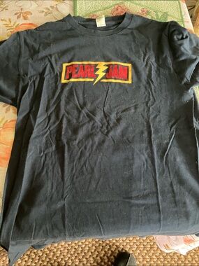 Pearl Black Tee with Red and Yellow Logo